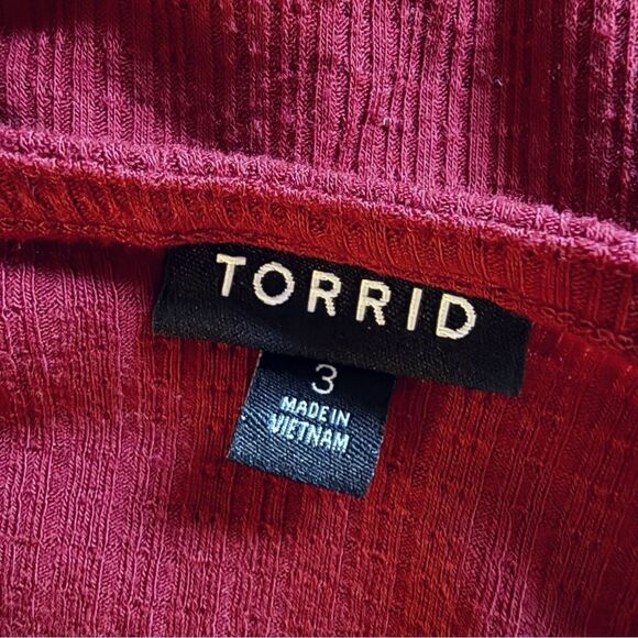 Torrid knit flare sleeve top - Picture 2 of 7